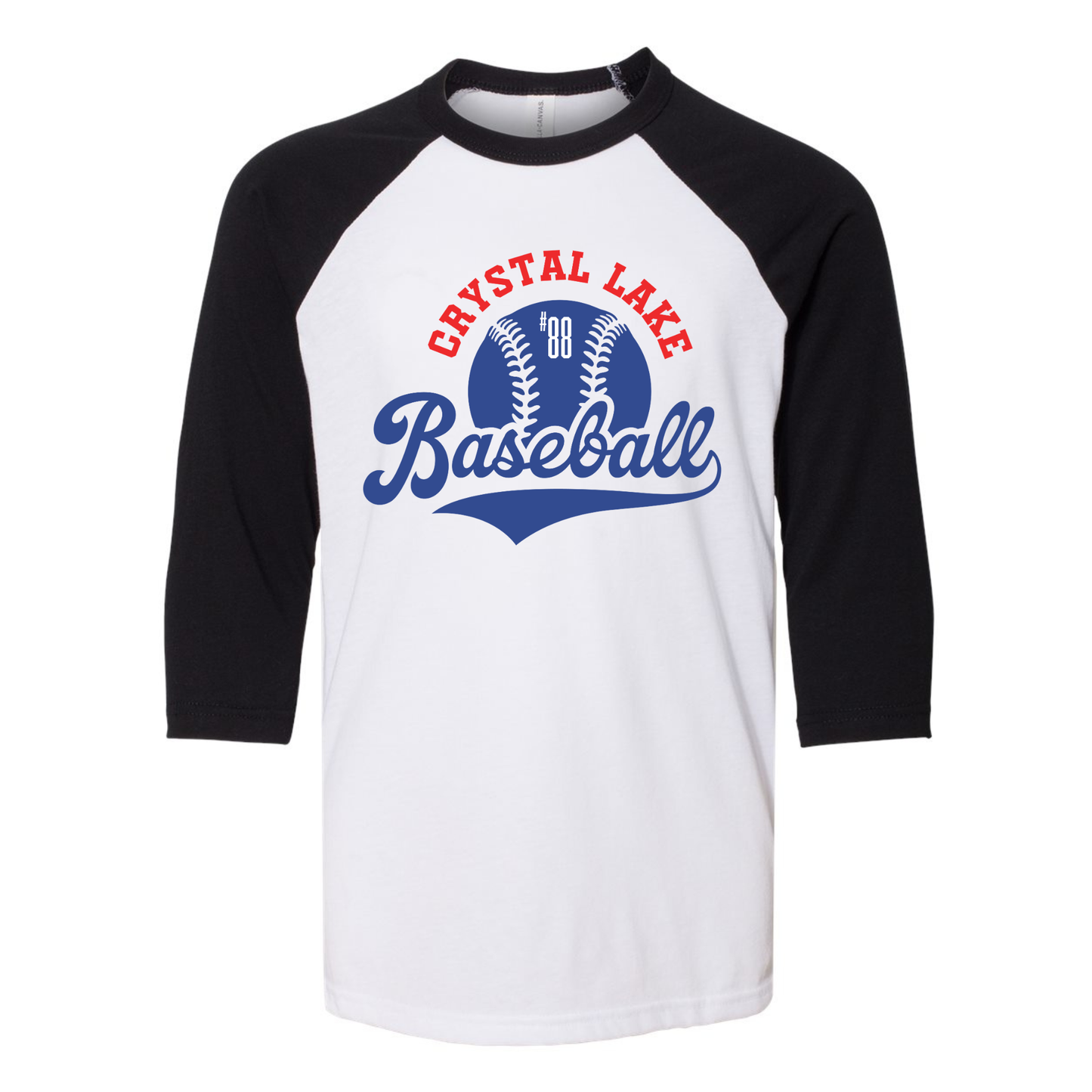 Vintage CLB, Personalized | Three-Quarter Sleeve Baseball Tee