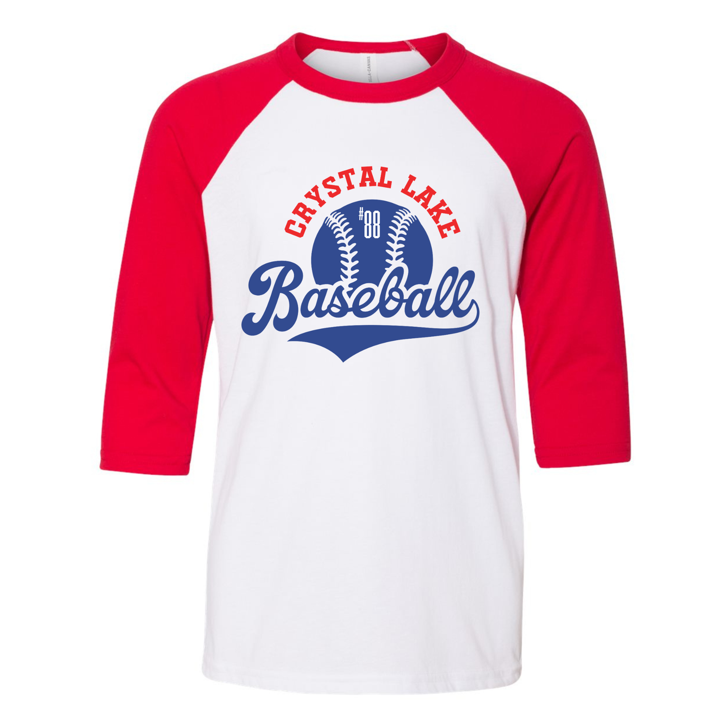 Vintage CLB, Personalized | Three-Quarter Sleeve Baseball Tee