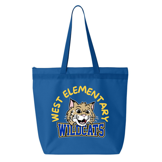 West Elementary Wildcats | Zippered Tote Bag