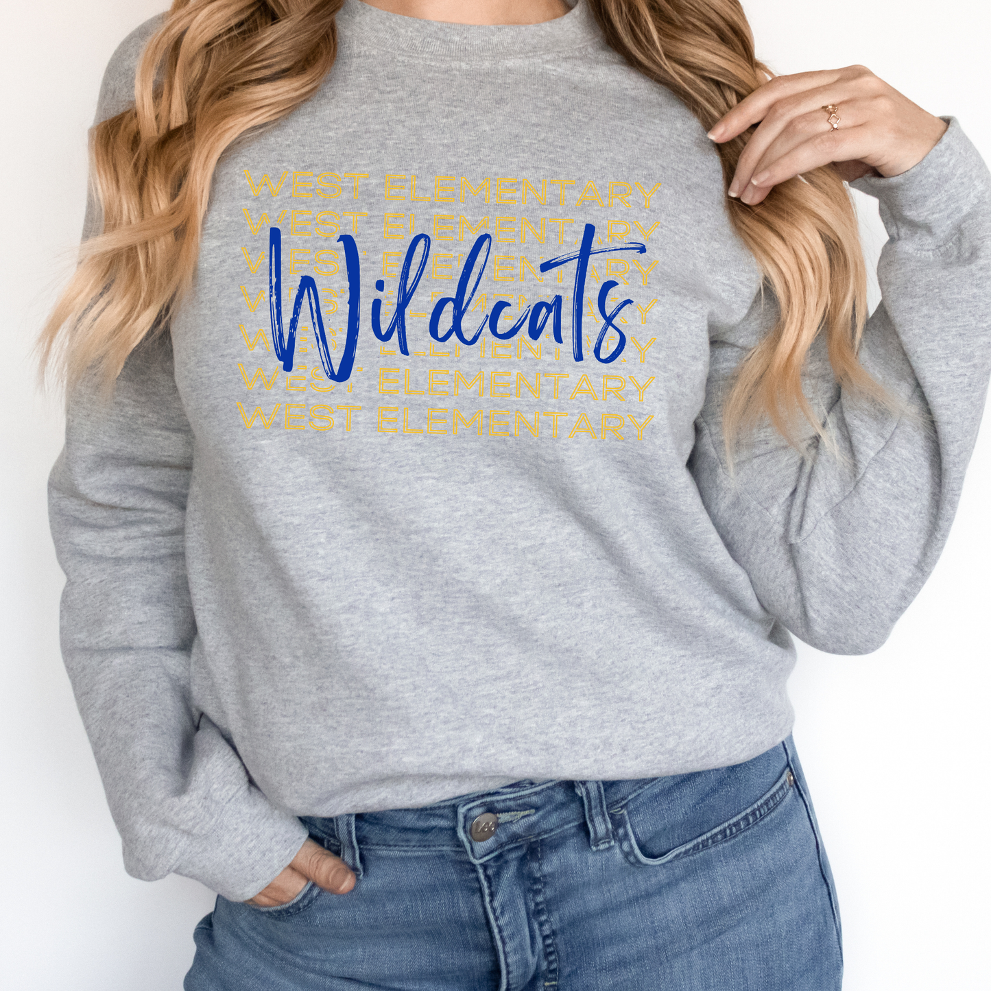 Wildcats Elementary Wildcats Stack | Adult Crewneck