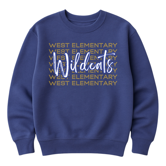 West Elementary Wildcats Stack | Youth Fleece Crewneck