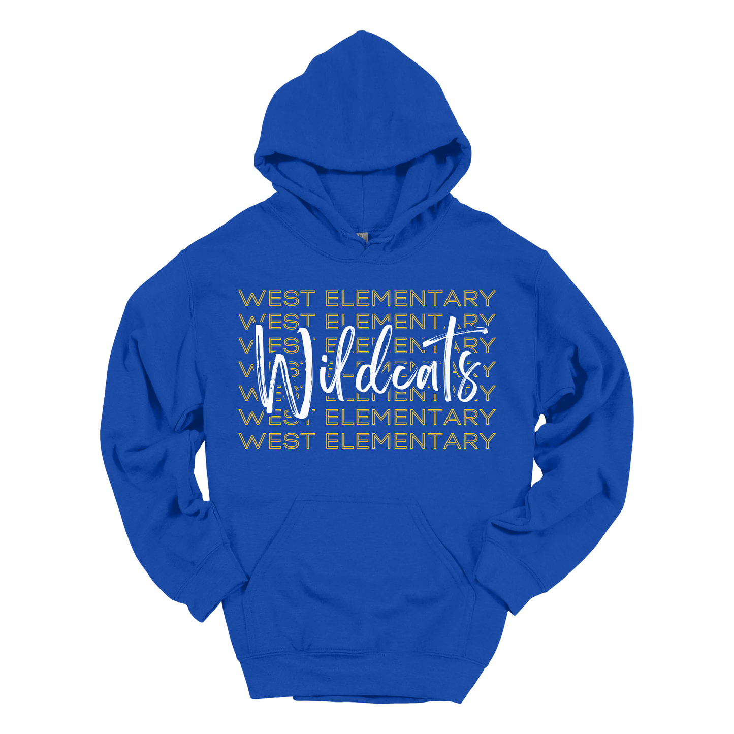 West Elementary Wildcat Stack | Youth Hooded Sweatshirt
