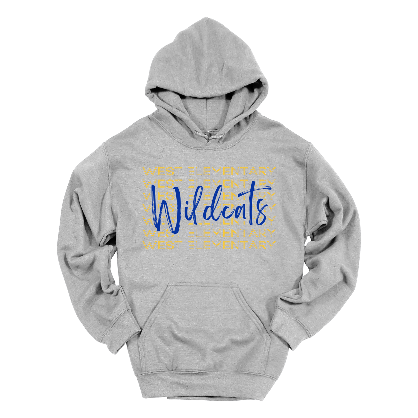 West Elementary Wildcat Stack | Youth Hooded Sweatshirt