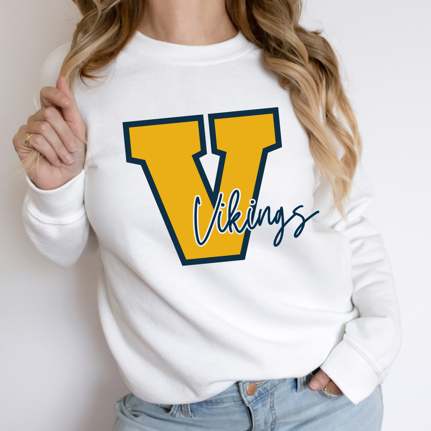 Big V for Vikings | Adult Crewneck
