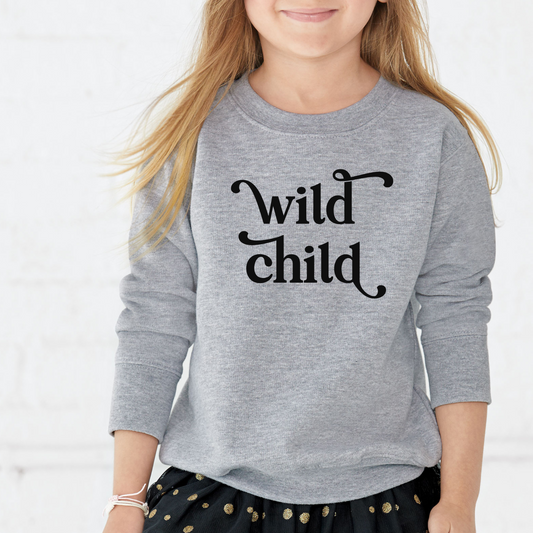 Wild Child | Toddler Fleece Crewneck | Closeout