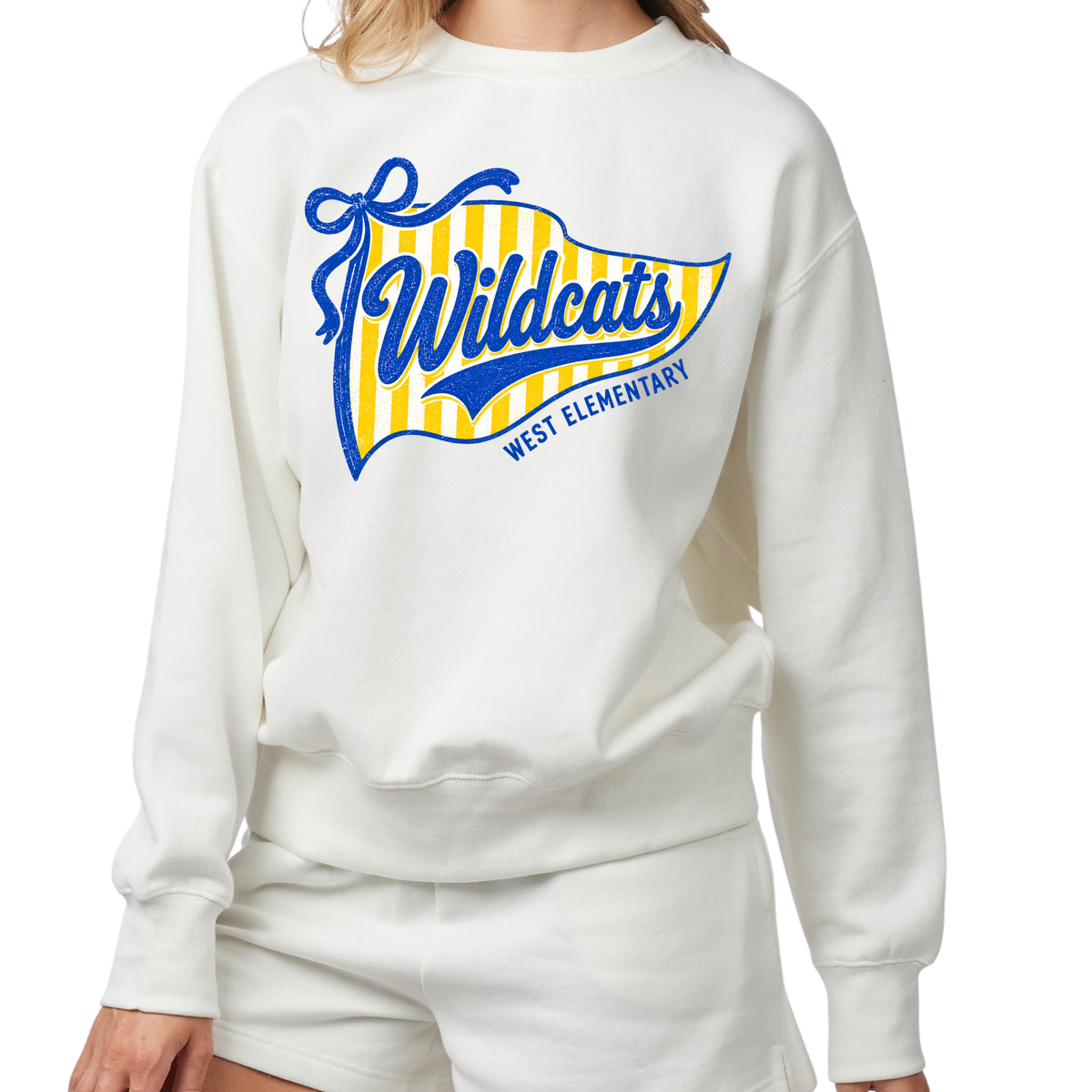 Wildcats Flag | Ladies Boxy Crewneck