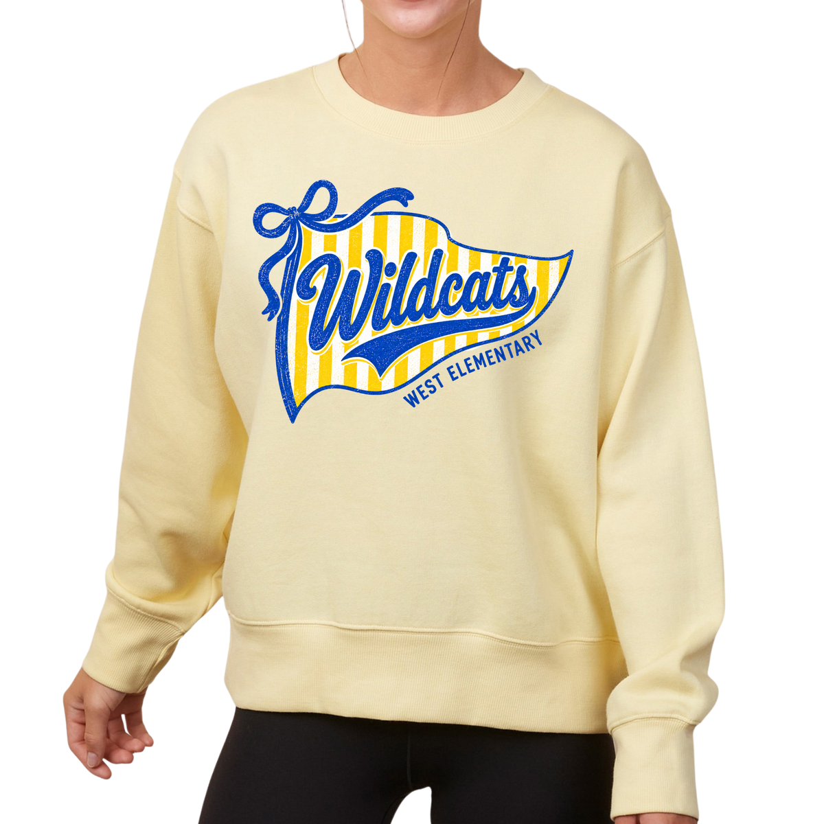 Wildcats Flag | Ladies Boxy Crewneck