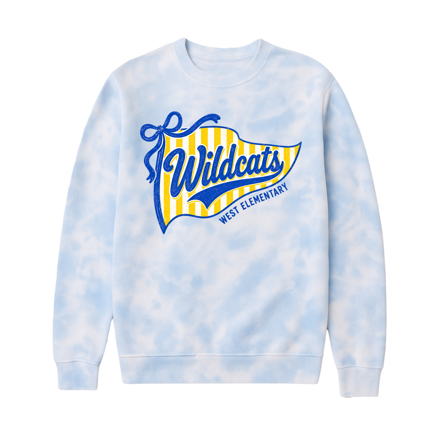 Wildcats Flag | Fleece Tie-Dye Crewneck