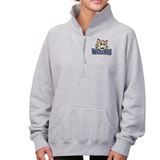 Wildcats Mascot | Womens Quarter Zip Fleece