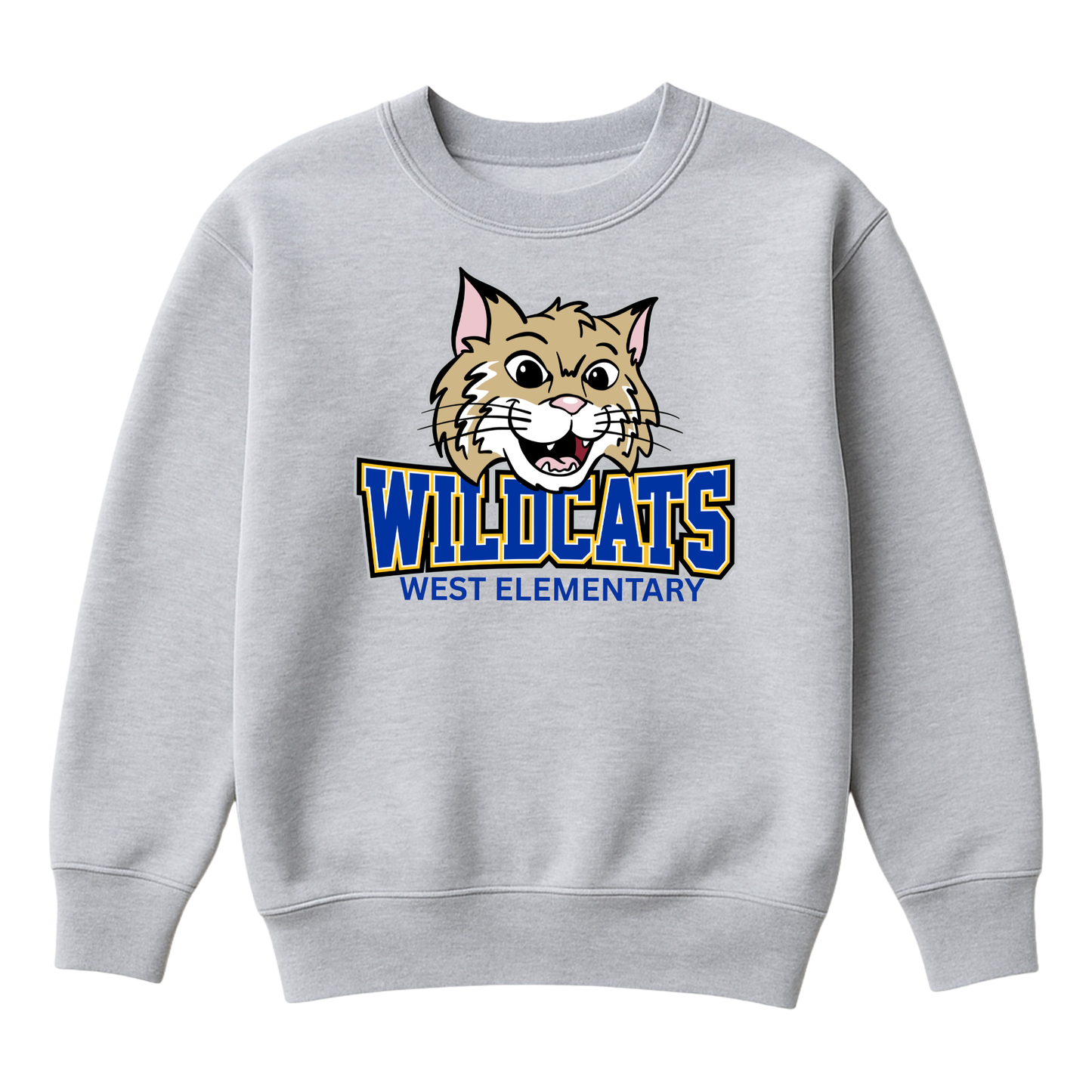 Wildcat Mascot | Youth Fleece Crewneck