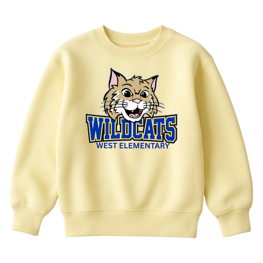 Wildcat Mascot | Youth Fleece Crewneck