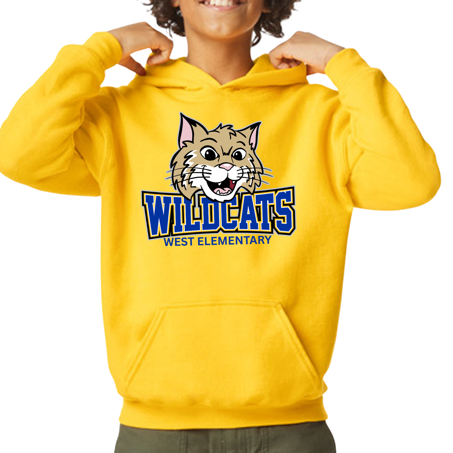 Wilcat Mascot | Youth Hooded Sweatshirt