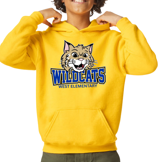 Wilcat Mascot | Youth Hooded Sweatshirt