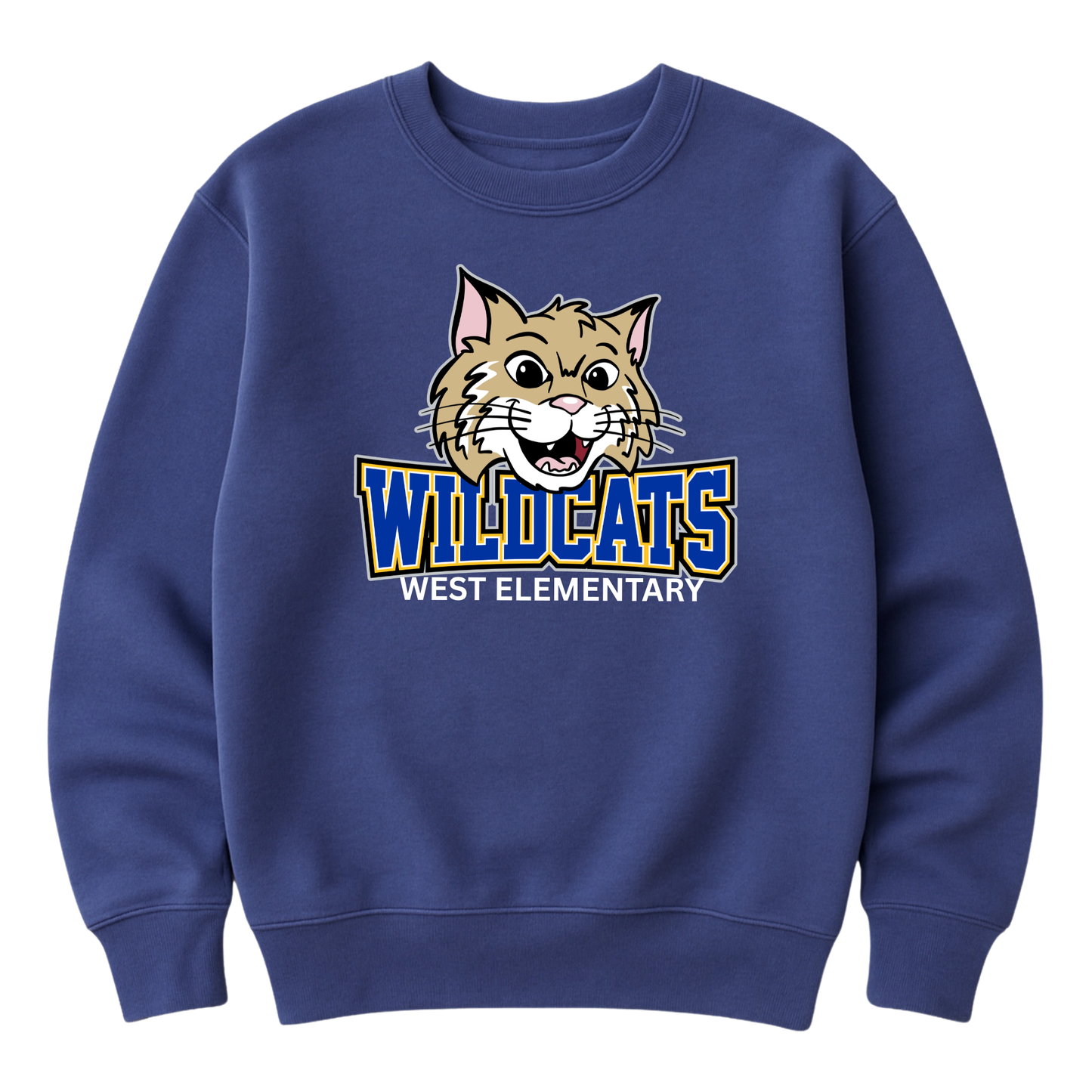 Wildcat Mascot | Youth Fleece Crewneck