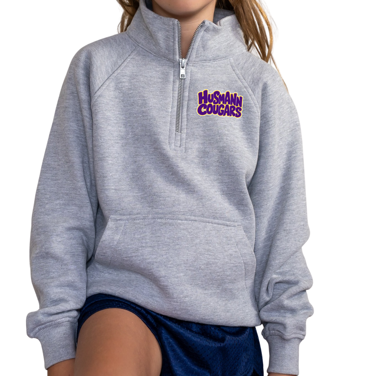 Husmann Cougars Bubble | Youth Quarter Zip
