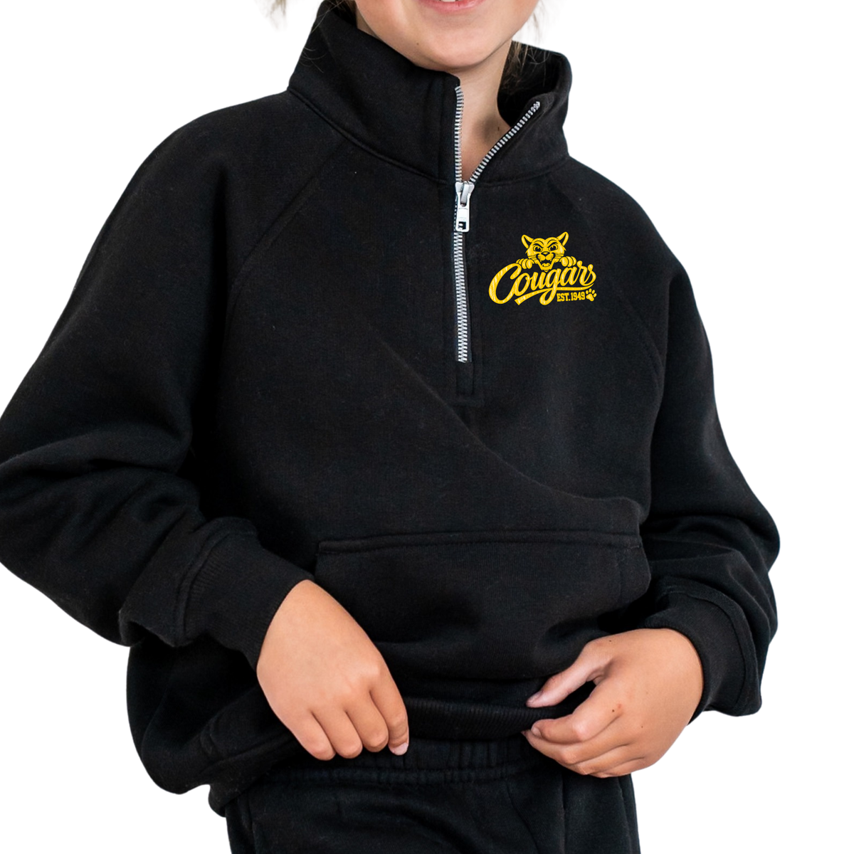 Cougars Mascot | Youth Quarter Zip