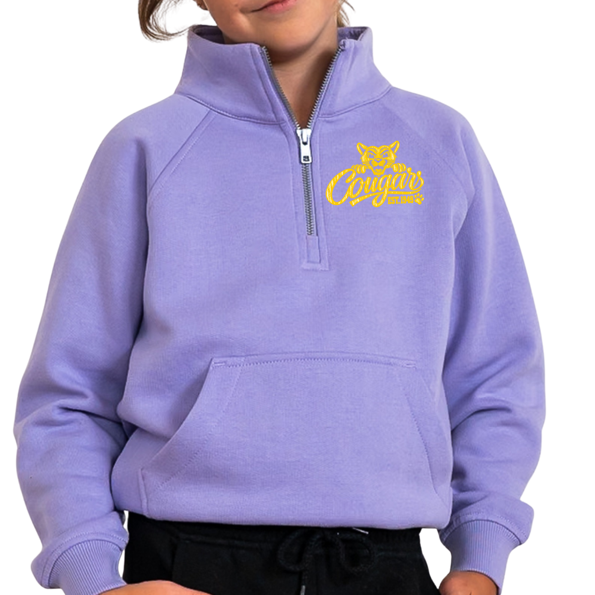 Cougars Mascot | Youth Quarter Zip