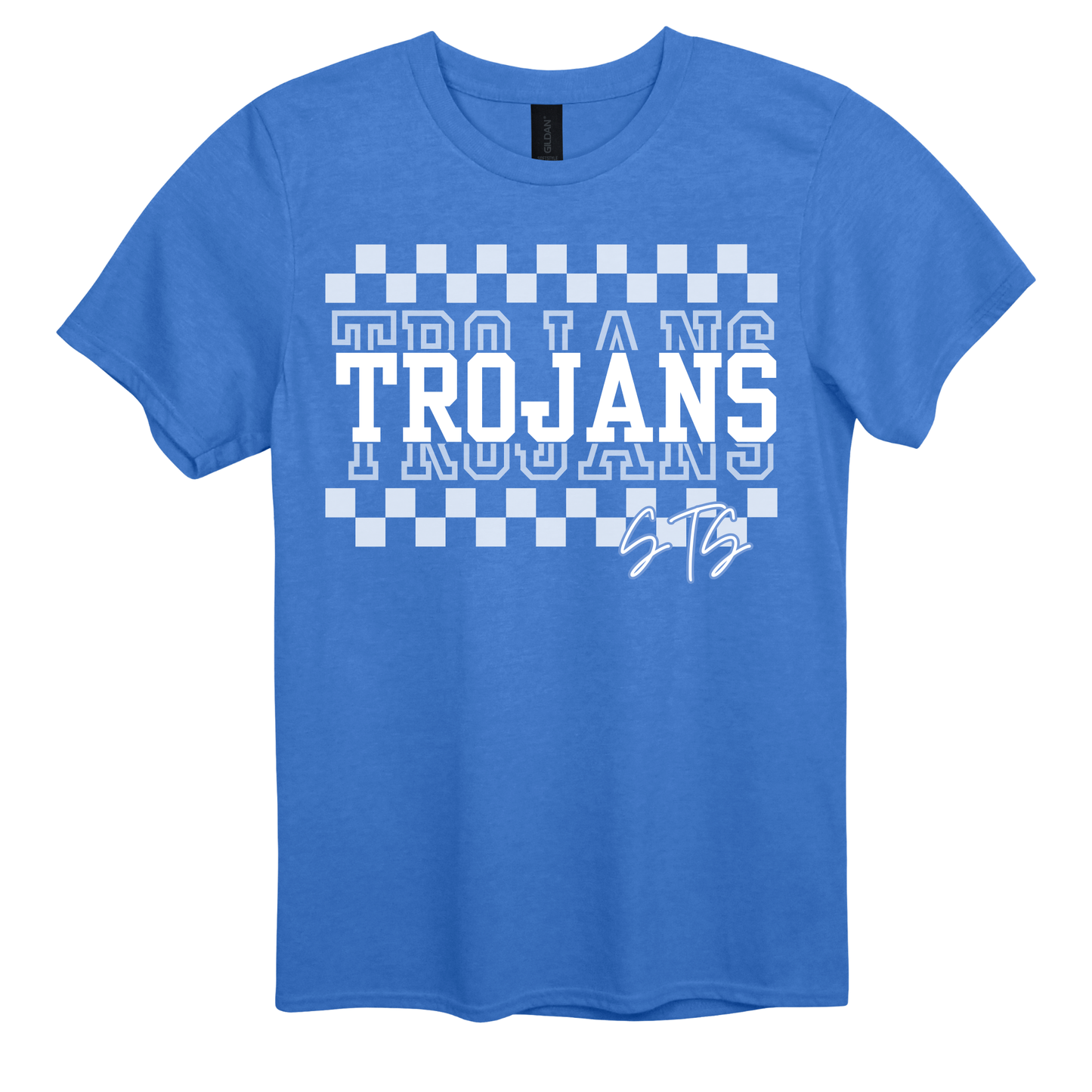 Checkered Trojans | Short Sleeve Youth Tee