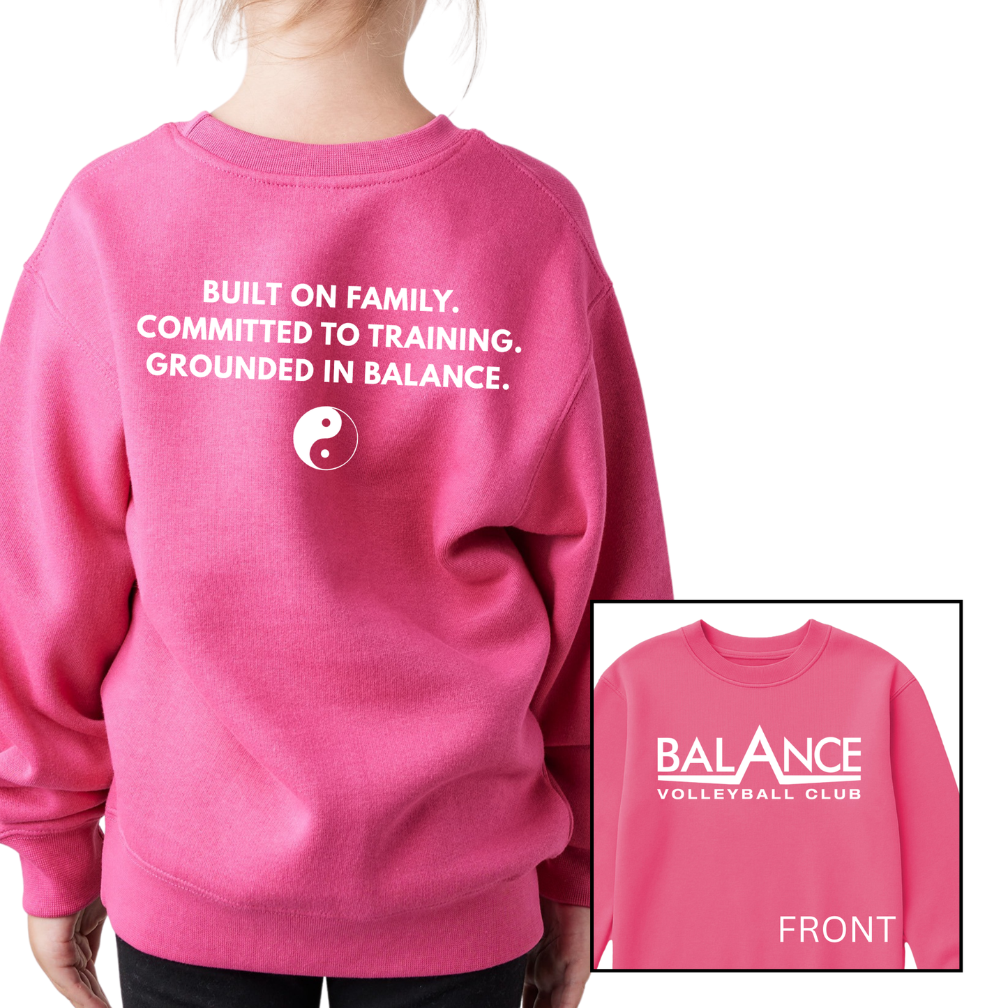 Balance Motto | Youth Fleece Crewneck