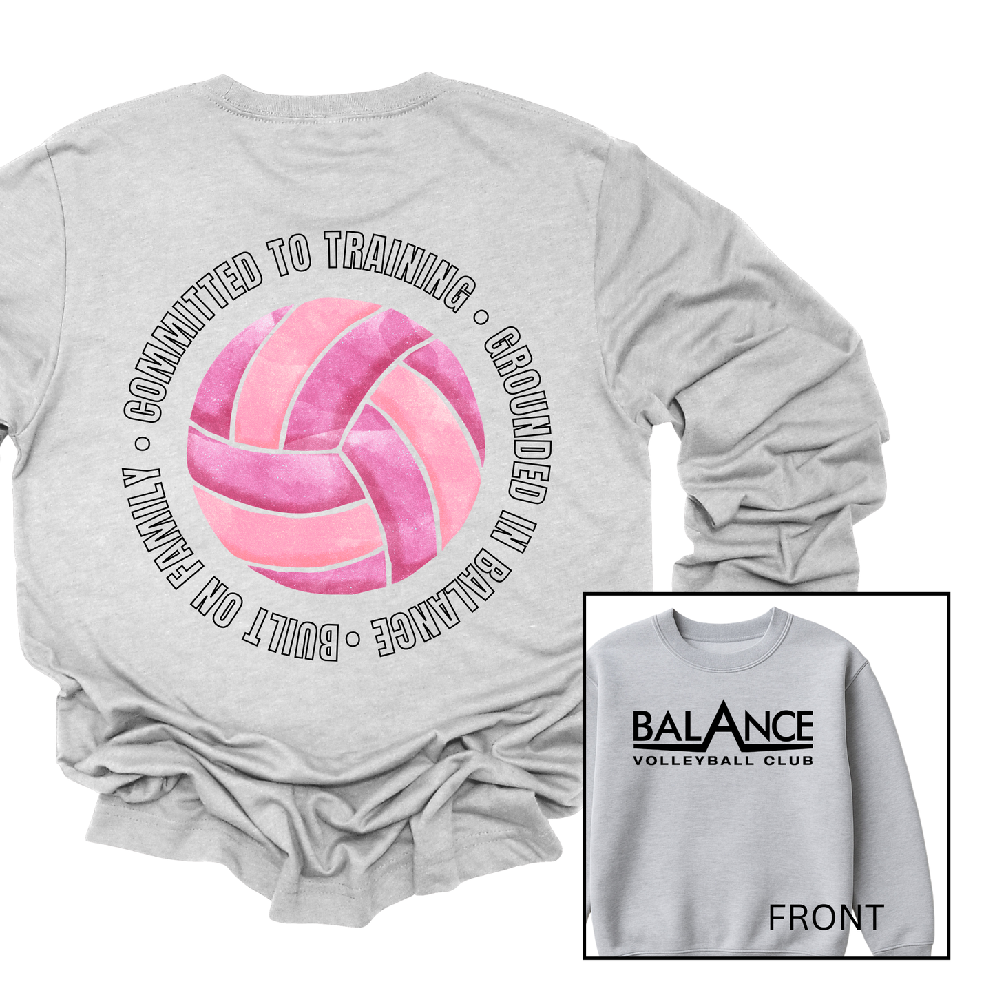 Balance Round Motto | Youth Fleece Crewneck