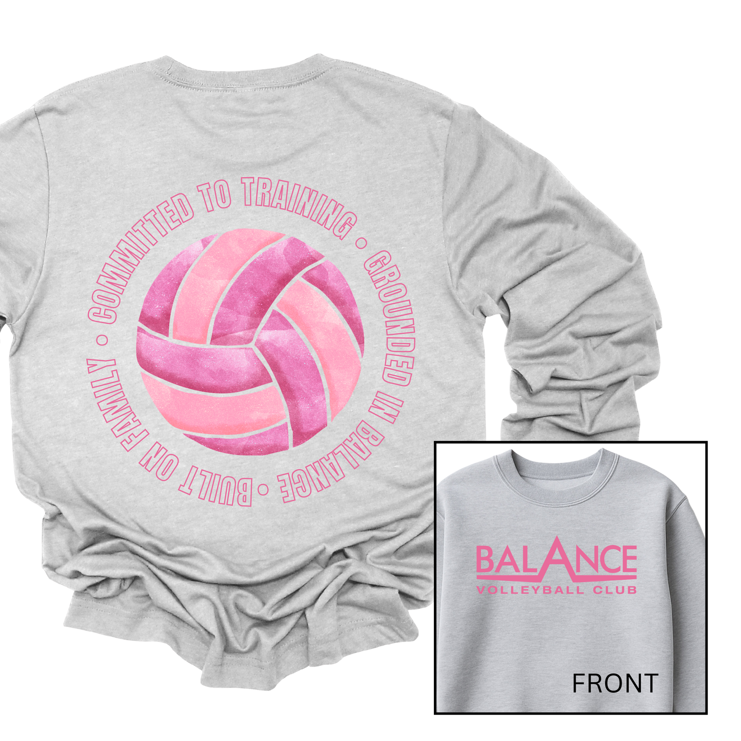Balance Round Motto | Youth Fleece Crewneck