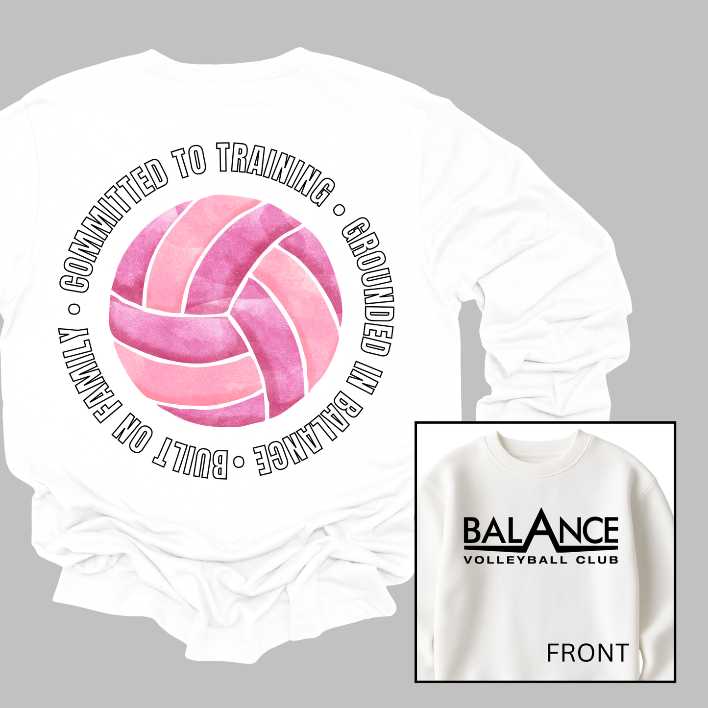 Balance Round Motto | Youth Fleece Crewneck