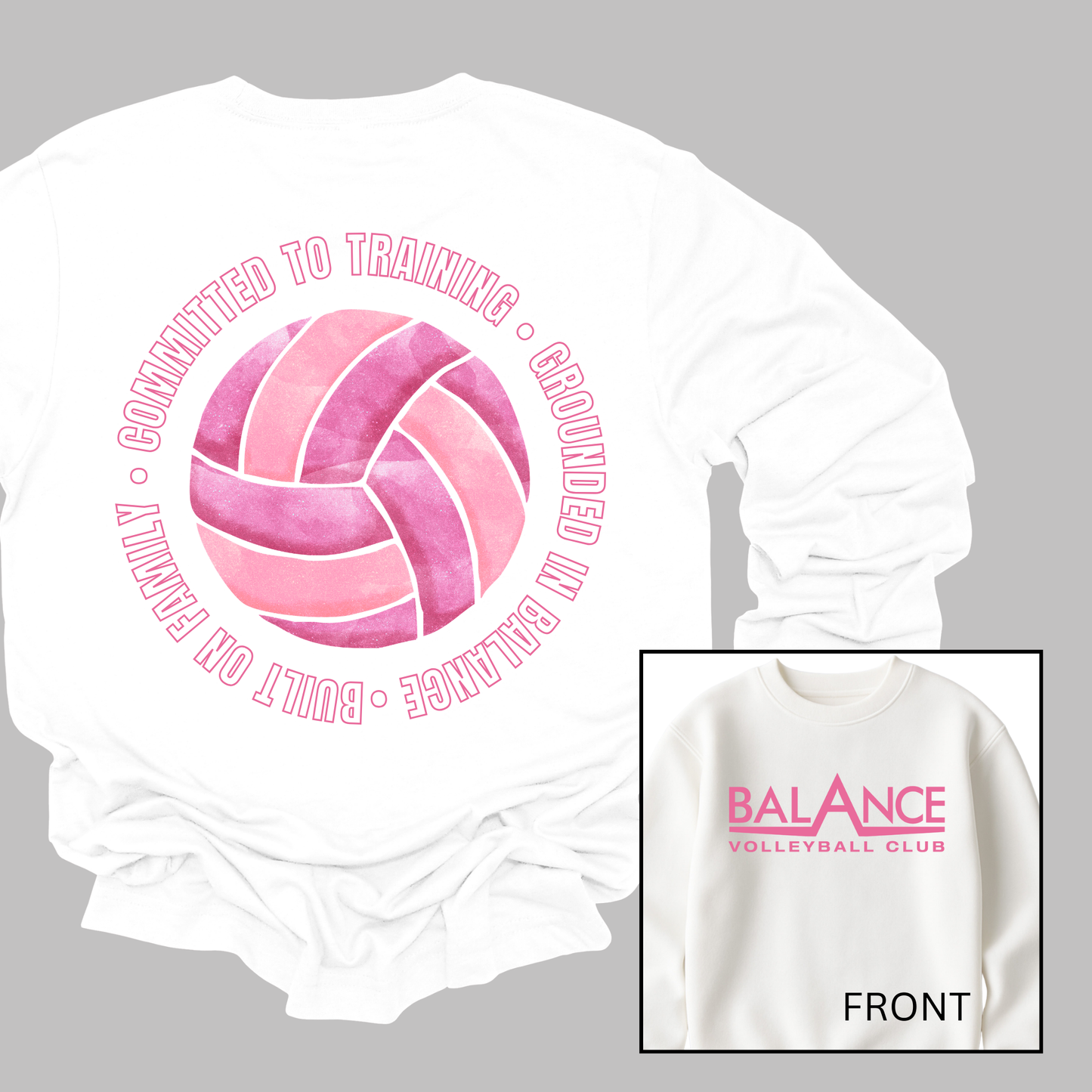 Balance Round Motto | Youth Fleece Crewneck
