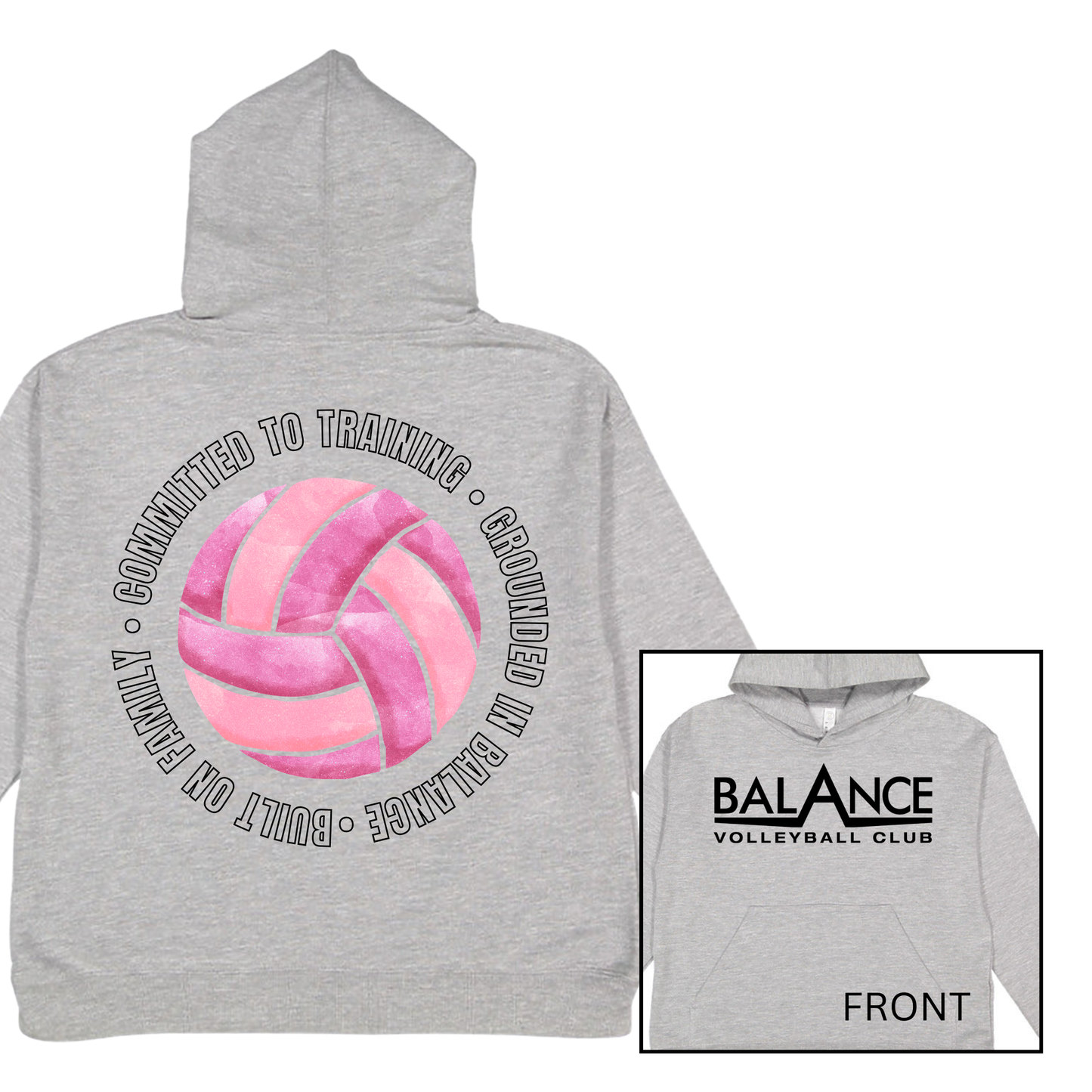 Balance Round Motto | Youth Hooded Sweatshirt