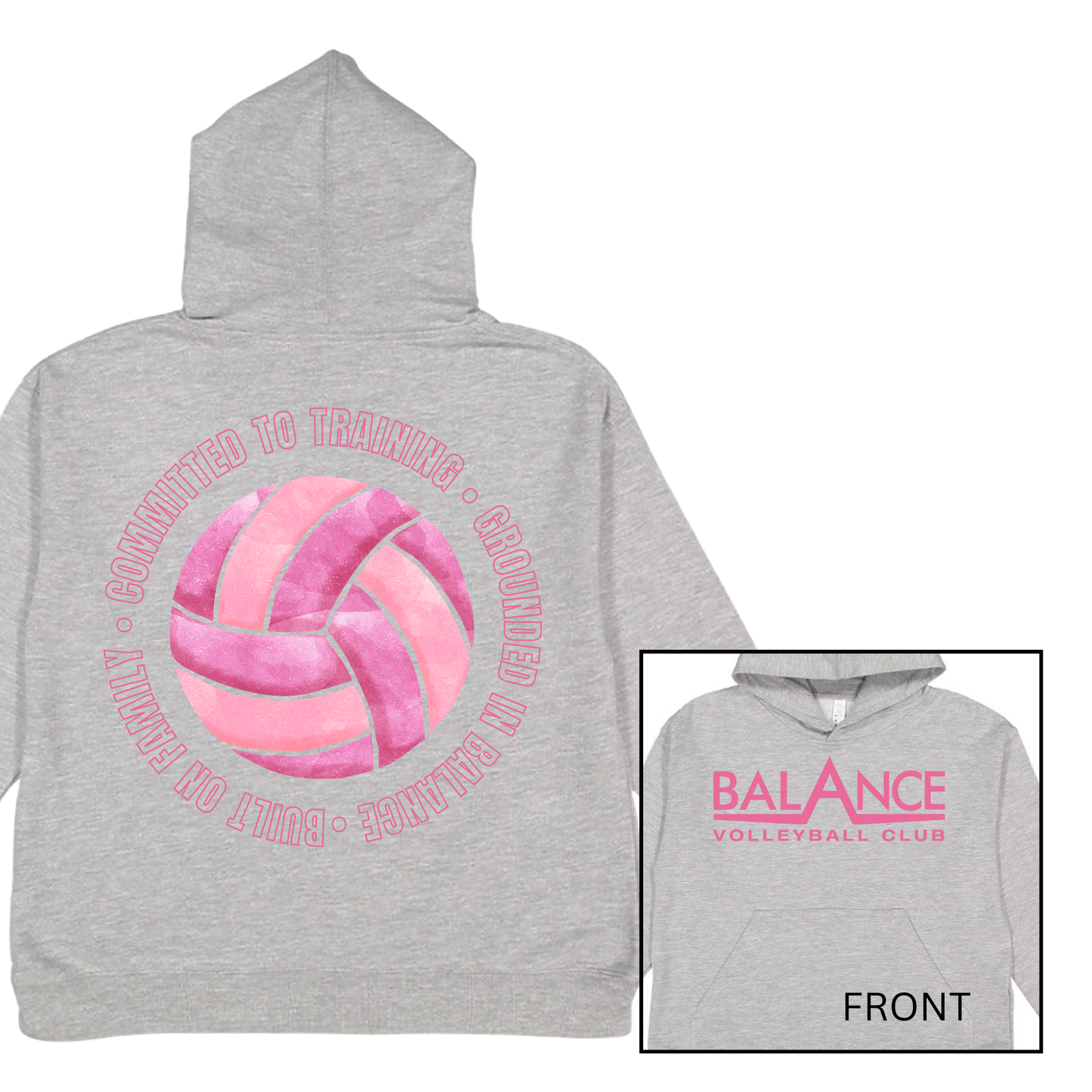 Balance Round Motto | Youth Hooded Sweatshirt
