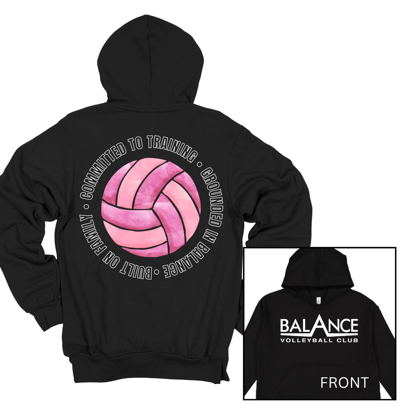 Balance Round Motto | Youth Hooded Sweatshirt