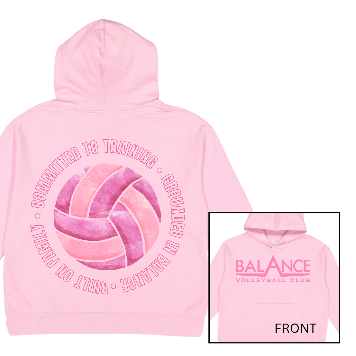 Balance Round Motto | Youth Hooded Sweatshirt