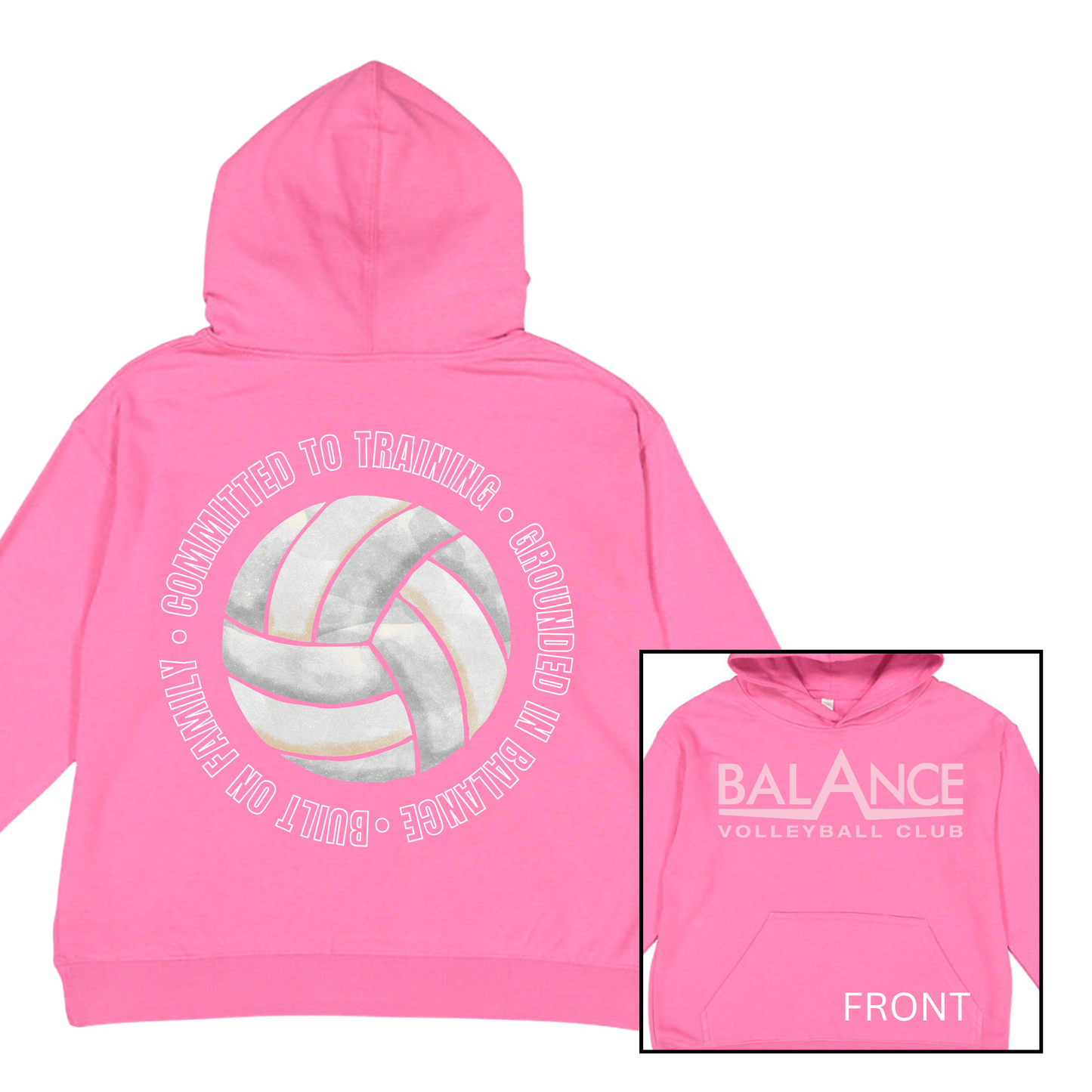 Balance Round Motto | Youth Hooded Sweatshirt