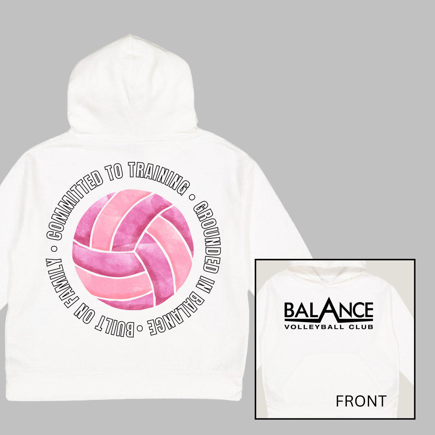 Balance Round Motto | Youth Hooded Sweatshirt
