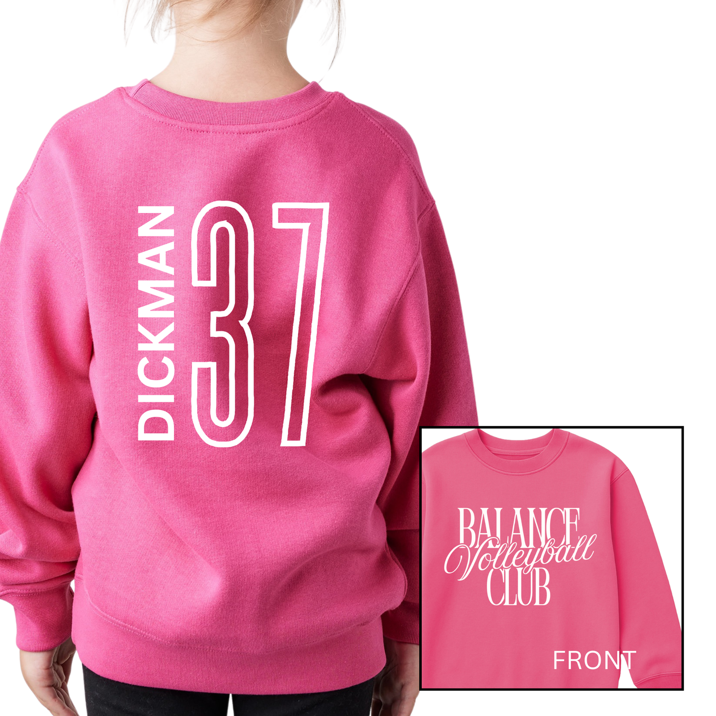 Balance Volleyball Club, Personalized | Youth Fleece Crewneck
