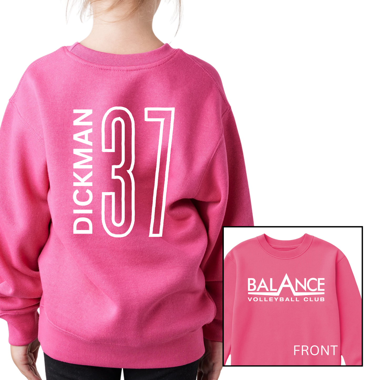 Balance Logo, Personalized | Youth Fleece Crewneck