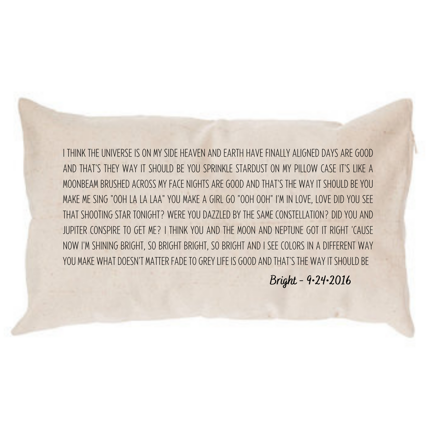 Song Lyric | Custom Pillow