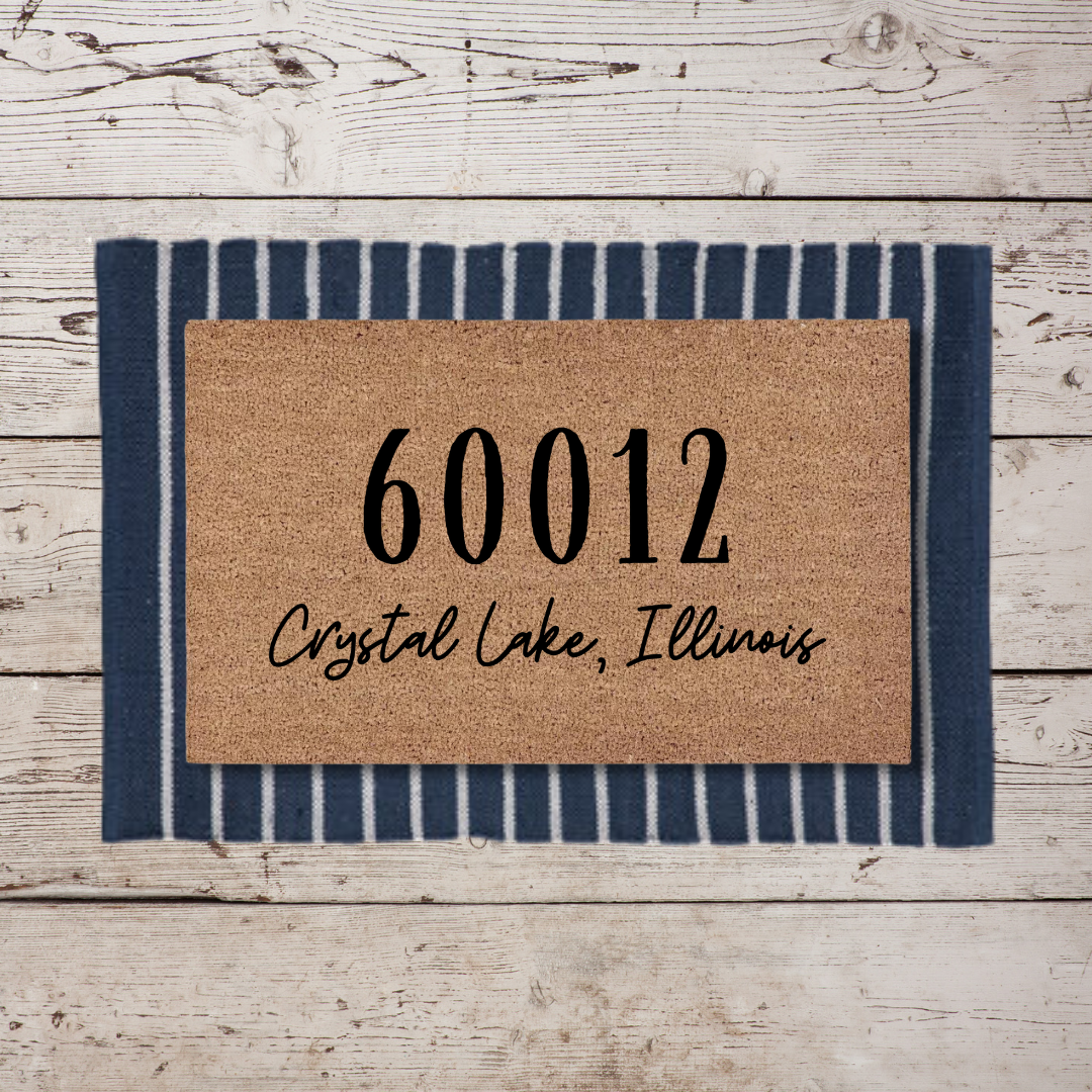 60012 - Crystal Lake, Illinois Zip Code | Custom Doormat