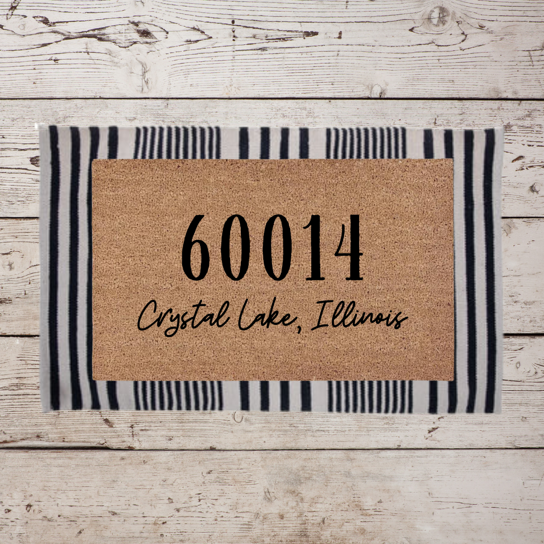 60014 - Crystal Lake, Illinois Zip Code | Custom Doormat