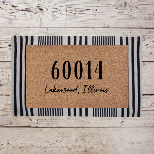 Lakewood, Illinois Zip Code | Custom Doormat