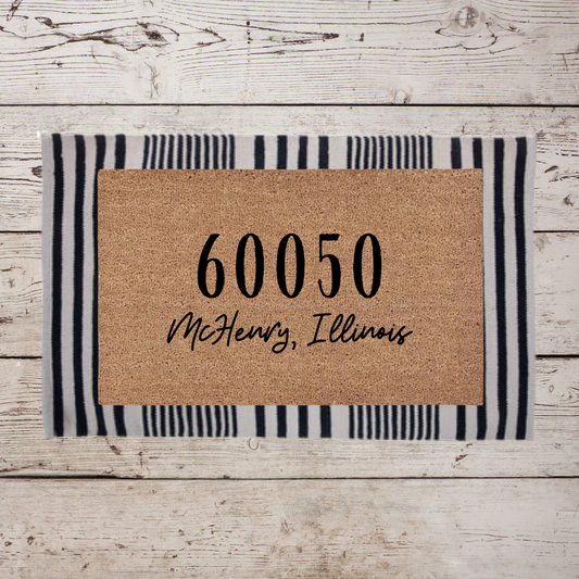 McHenry, Illinois Zip Code | Custom Doormat