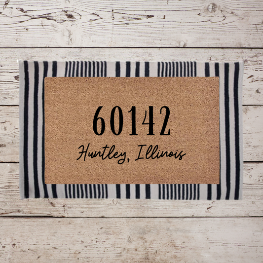 Huntley, Illinois Zip Code | Custom Doormat