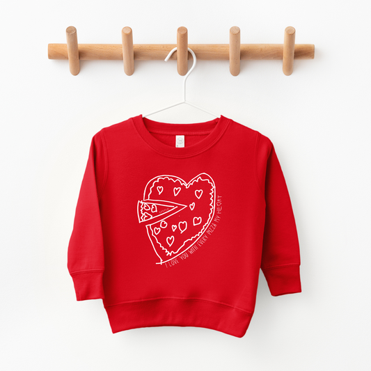 Every Little Pizza My Heart | Toddler Fleece Crewneck