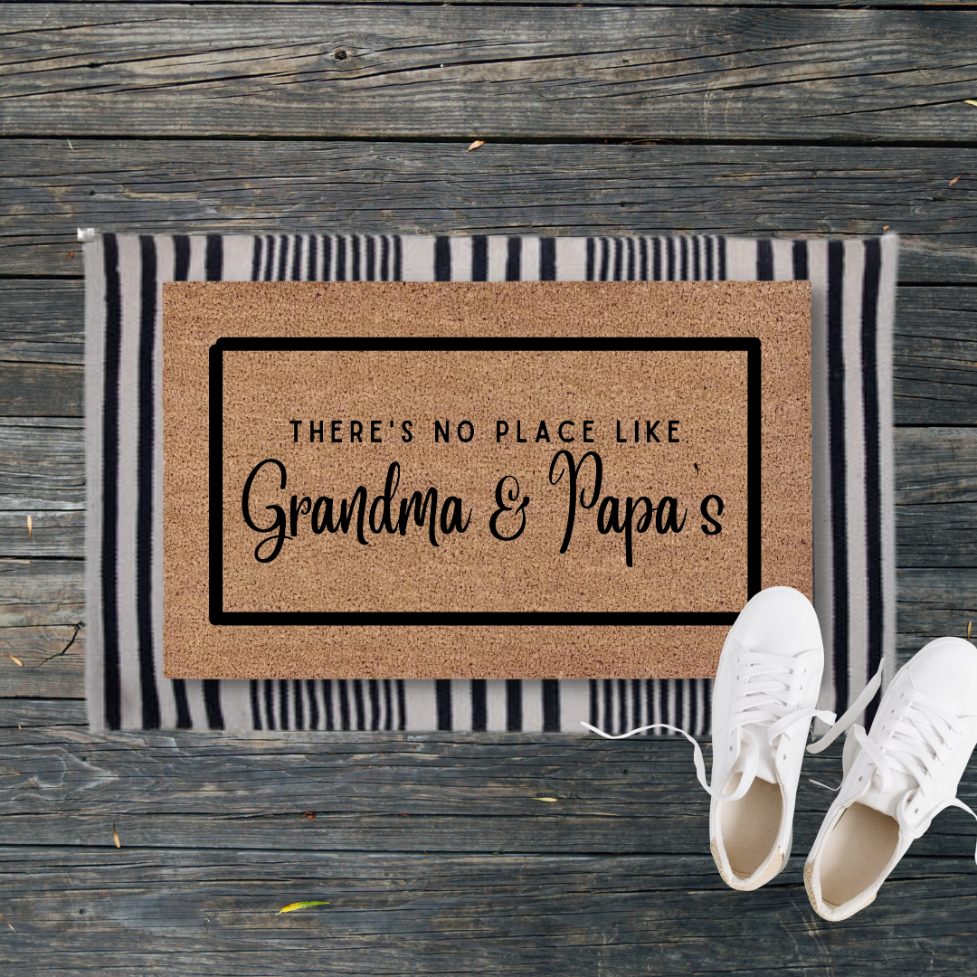 No Place Like Grandma & Papa's | Custom Doormat