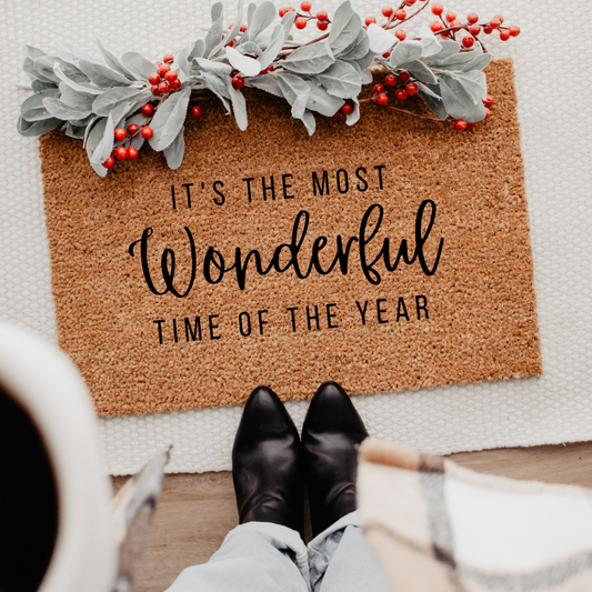 It's the Most Wonderful Time of the Year | Custom Doormat