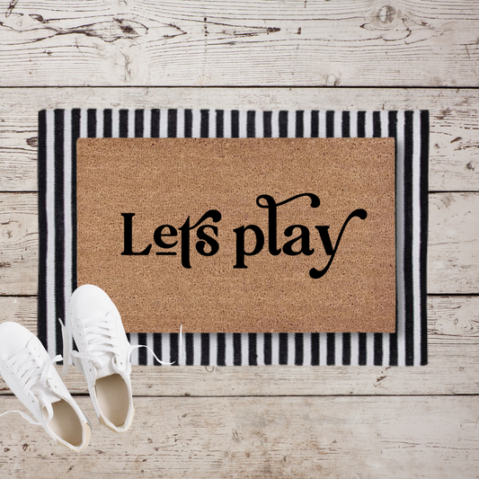 Let's Play | Custom Playhouse Doormat | Closeout
