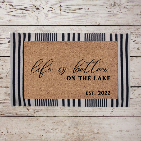 Life is Better on the Lake | Custom Doormat