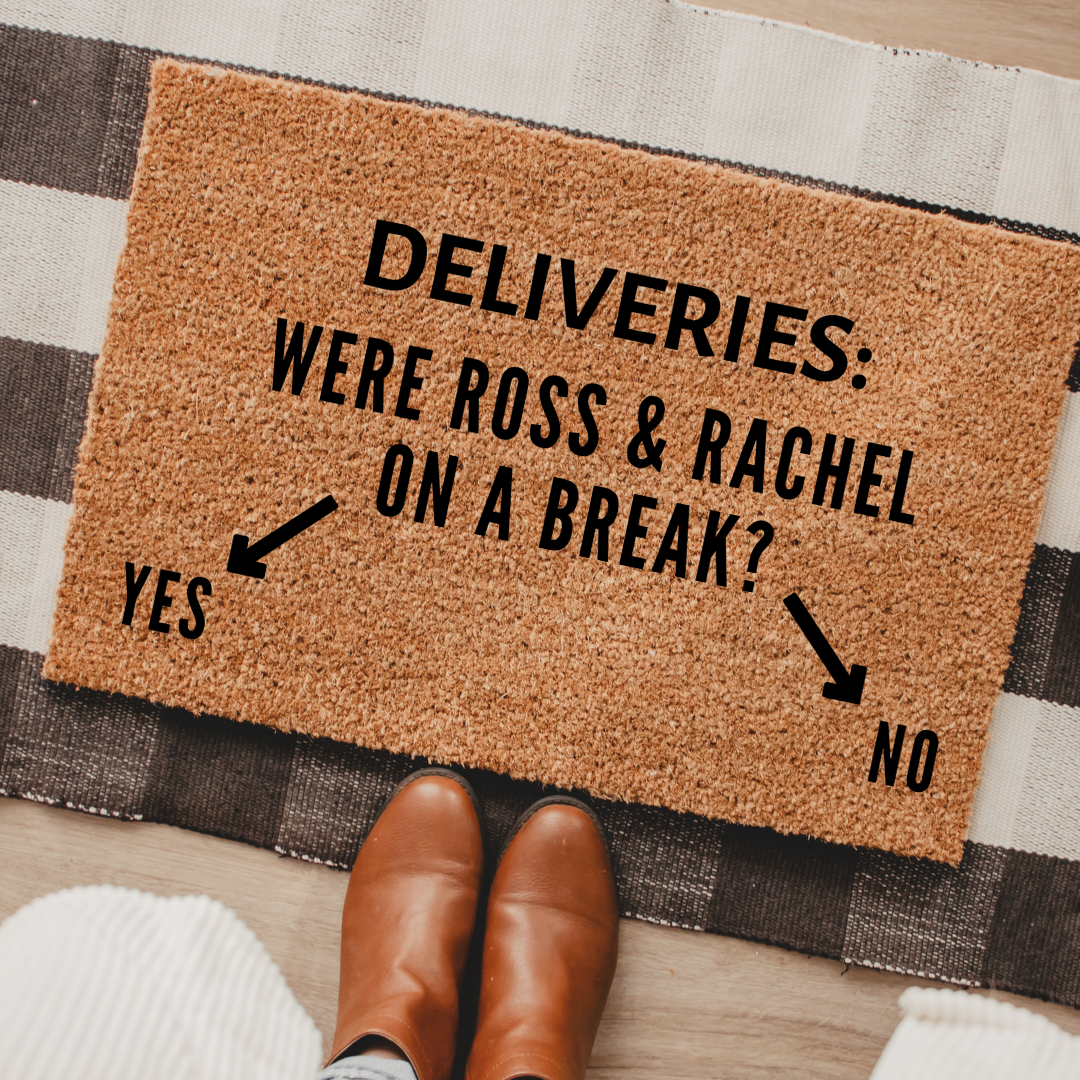 Ross & Rachel, Friends | Custom Doormat
