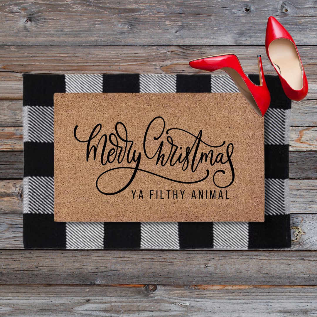 Merry Christmas Ya Filthy Animal | Custom Doormat