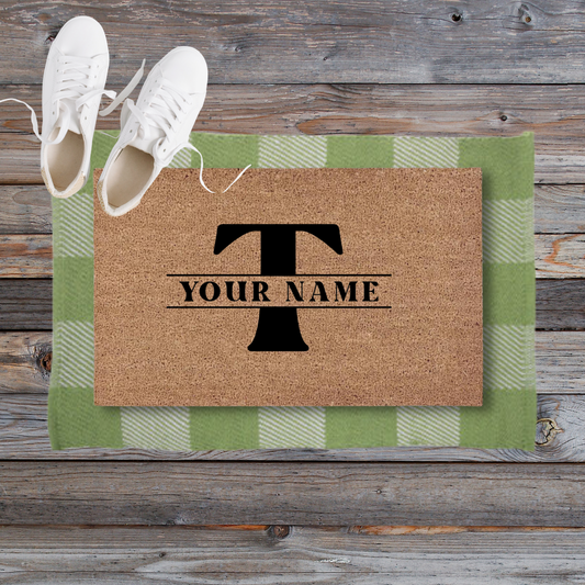Retro Monogram | Custom Doormat