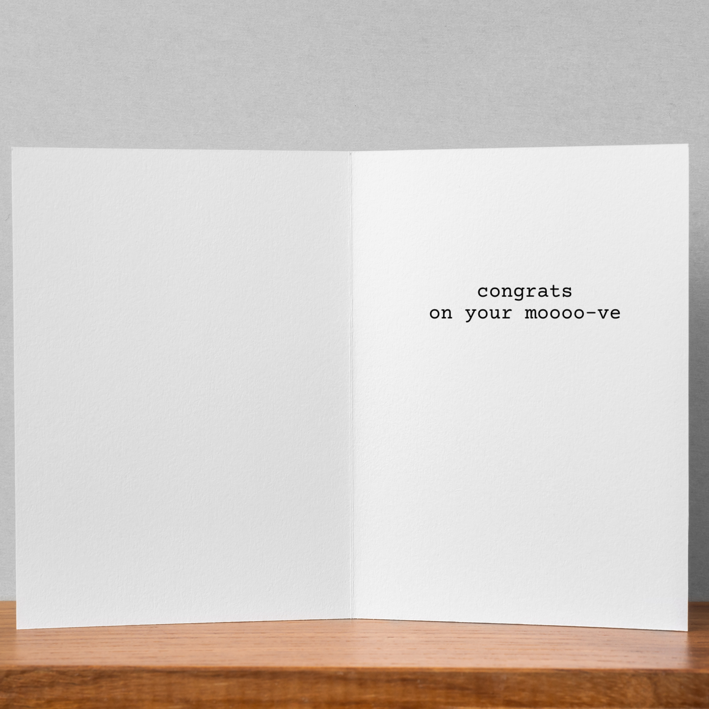Congrats on Your Moooo-ve | Greeting Card